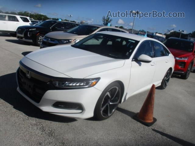 2020 Honda Accord Sedan Sport White vin: 1HGCV1F31LA150799