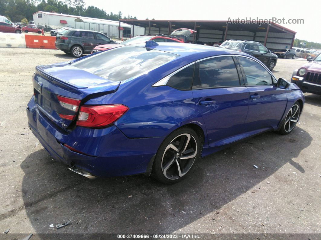 2018 Honda Accord Sport Blue vin: 1HGCV1F32JA050479