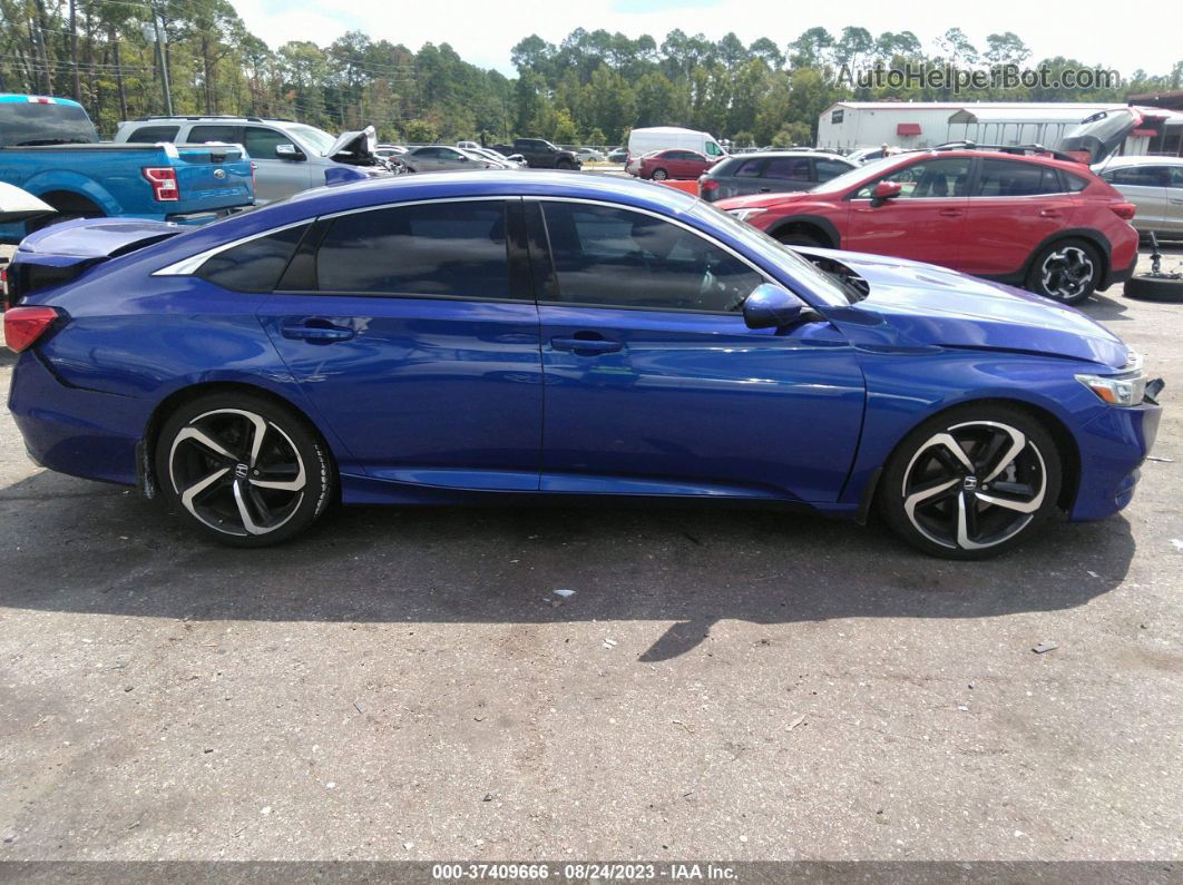 2018 Honda Accord Sport Blue vin: 1HGCV1F32JA050479