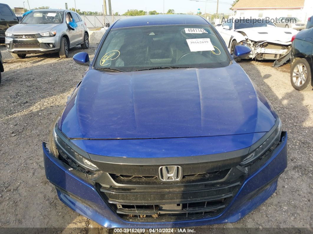 2018 Honda Accord Sport Blue vin: 1HGCV1F32JA122684