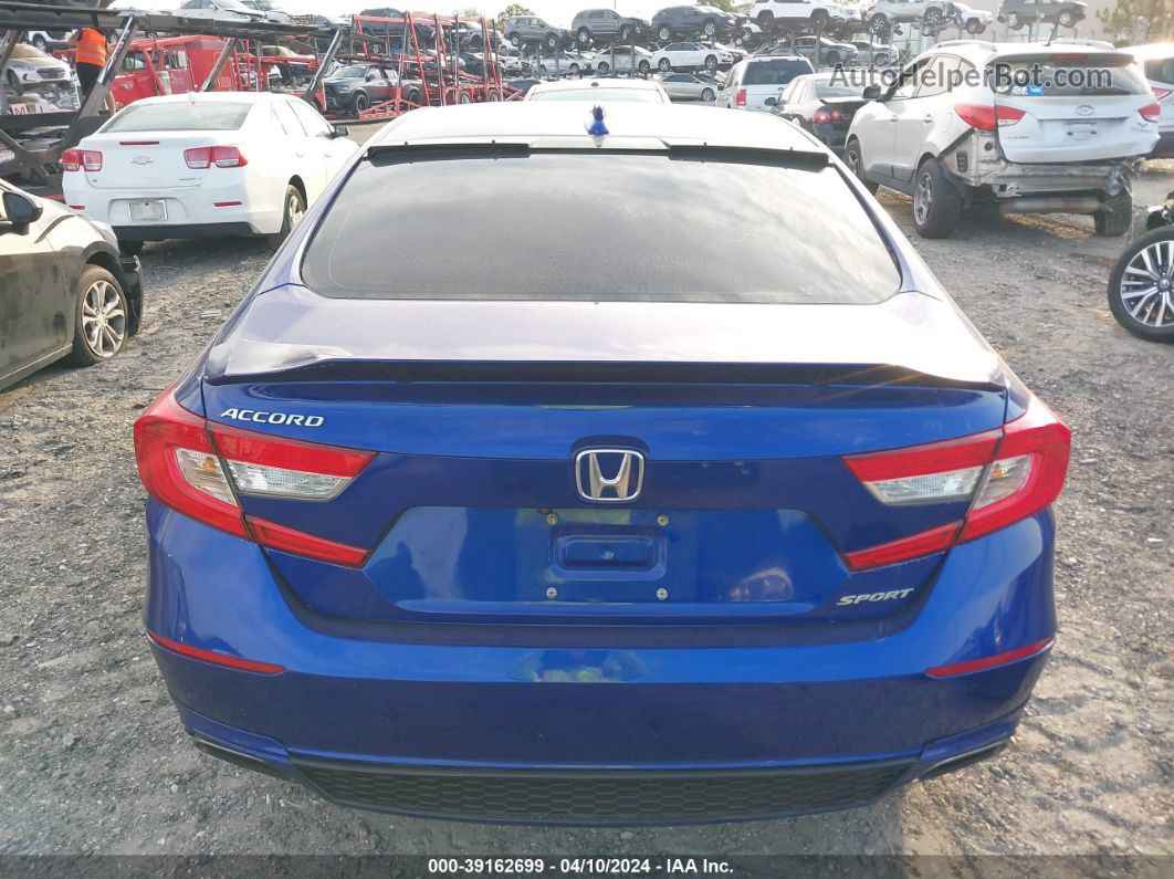 2018 Honda Accord Sport Blue vin: 1HGCV1F32JA122684