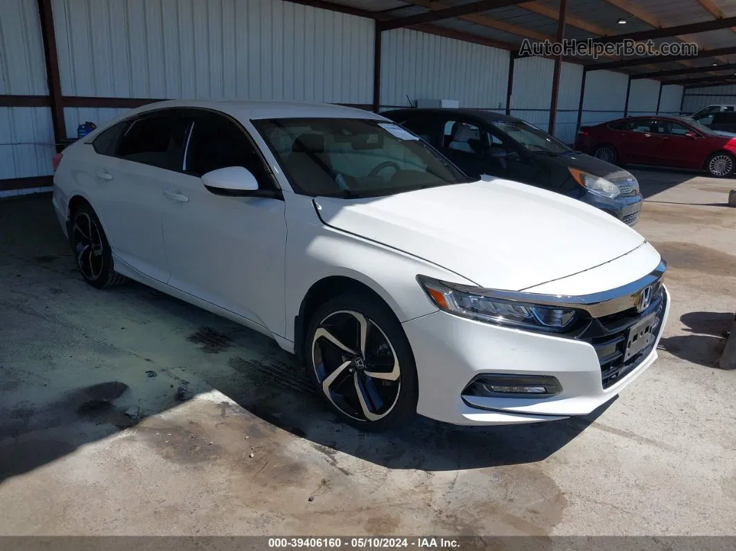 2018 Honda Accord Sport White vin: 1HGCV1F32JA233896