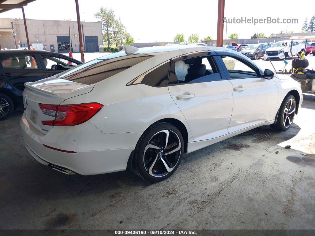 2018 Honda Accord Sport White vin: 1HGCV1F32JA233896