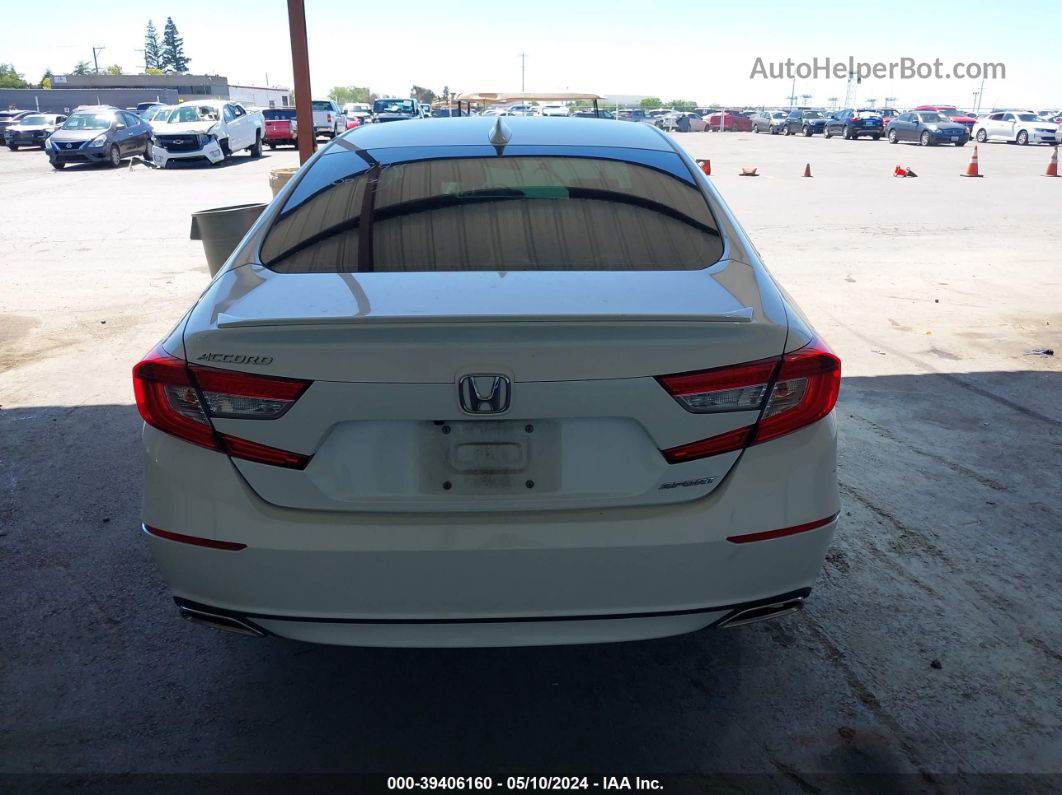 2018 Honda Accord Sport White vin: 1HGCV1F32JA233896