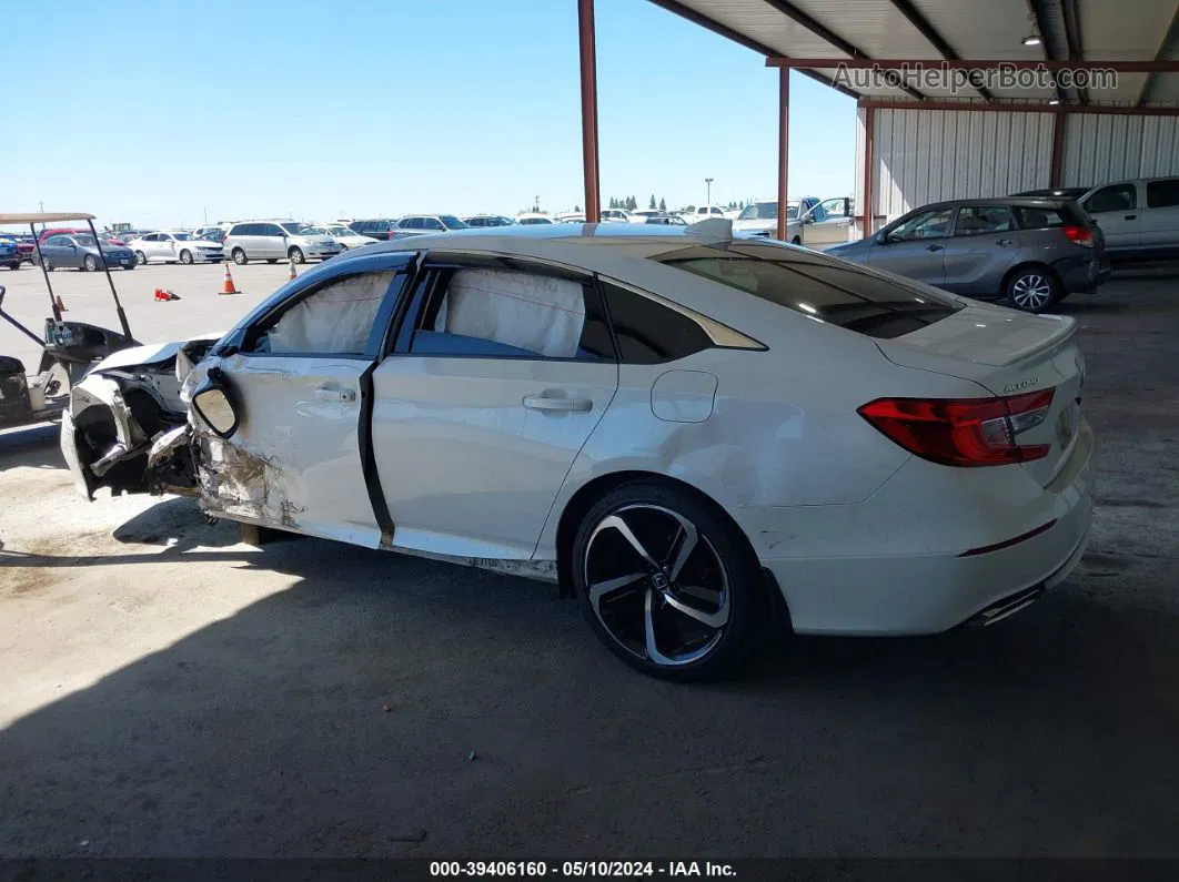 2018 Honda Accord Sport White vin: 1HGCV1F32JA233896