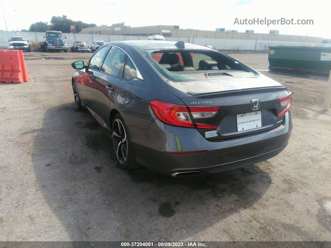 2018 Honda Accord Sedan Sport 1.5t Gray vin: 1HGCV1F32JA259530