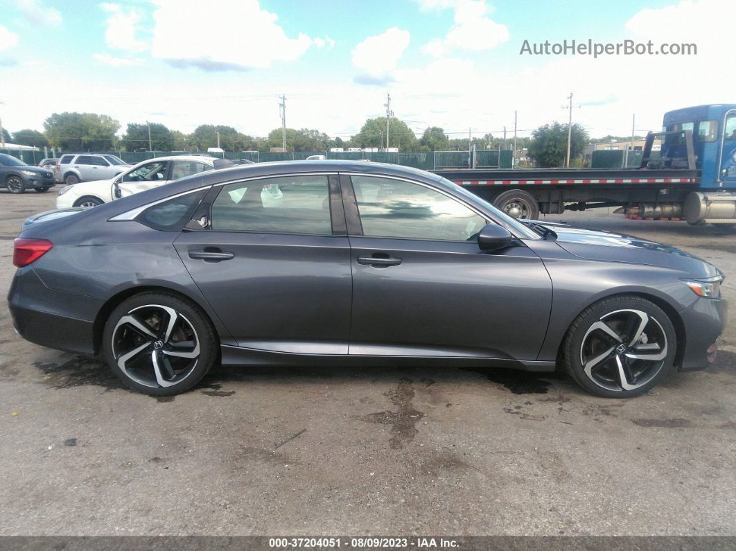 2018 Honda Accord Sedan Sport 1.5t Gray vin: 1HGCV1F32JA259530