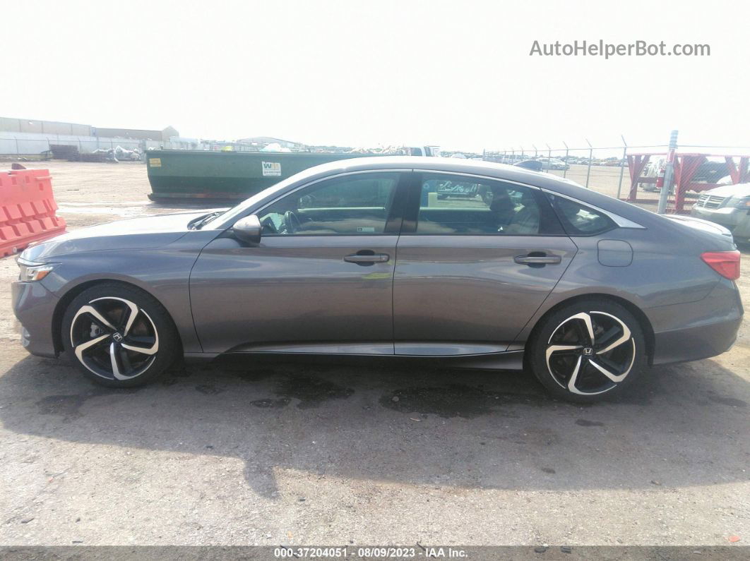 2018 Honda Accord Sedan Sport 1.5t Gray vin: 1HGCV1F32JA259530