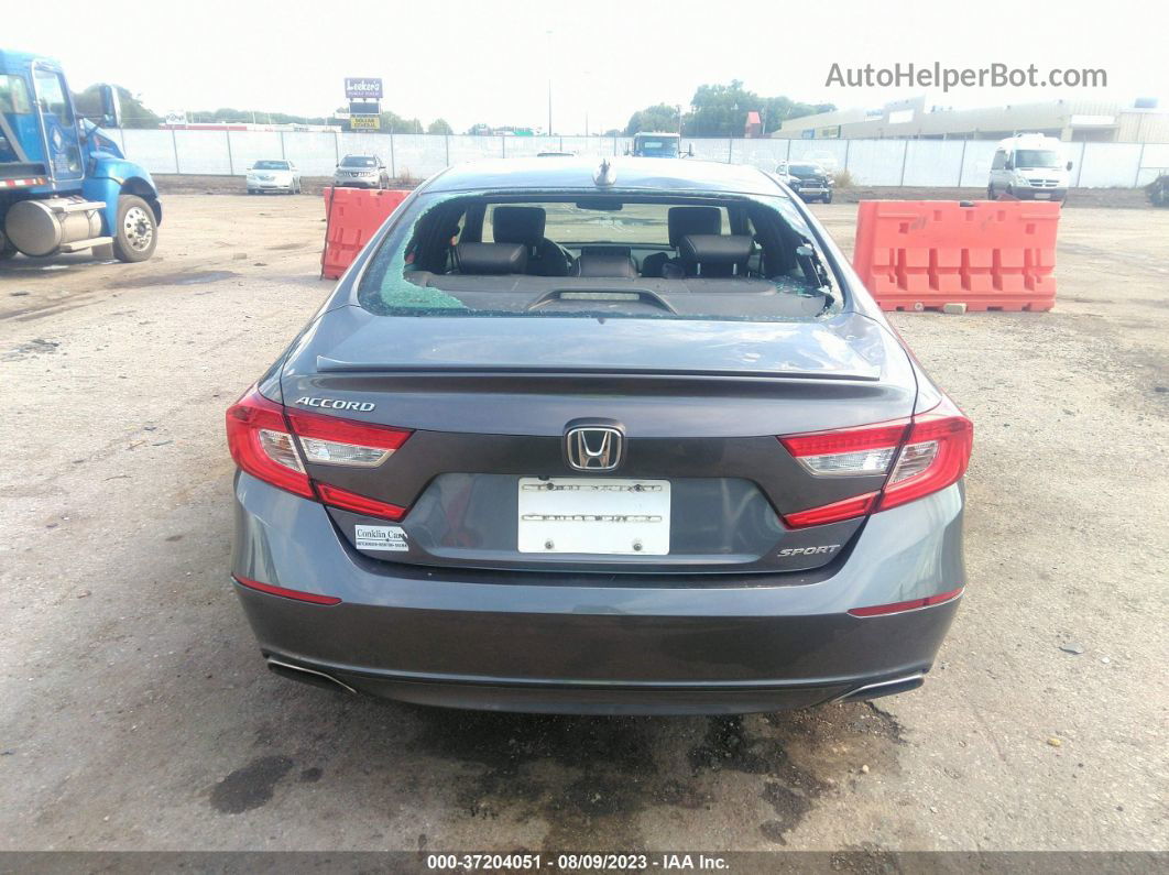 2018 Honda Accord Sedan Sport 1.5t Gray vin: 1HGCV1F32JA259530