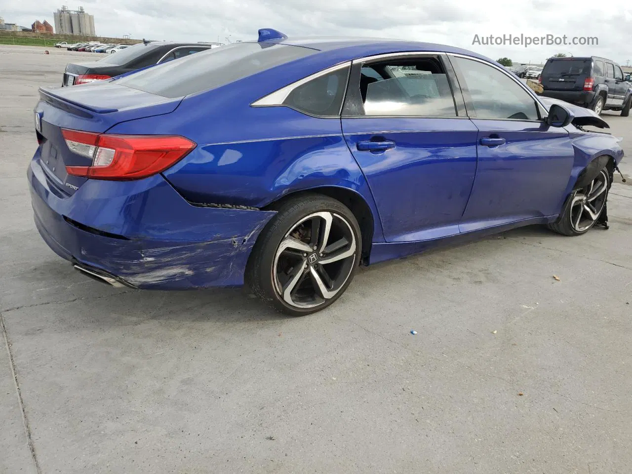 2019 Honda Accord Sport Синий vin: 1HGCV1F32KA011277