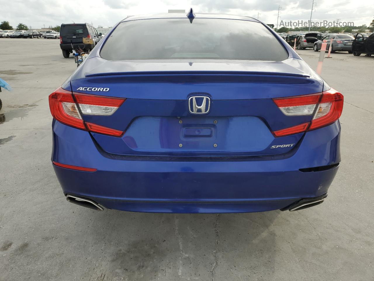 2019 Honda Accord Sport Синий vin: 1HGCV1F32KA011277