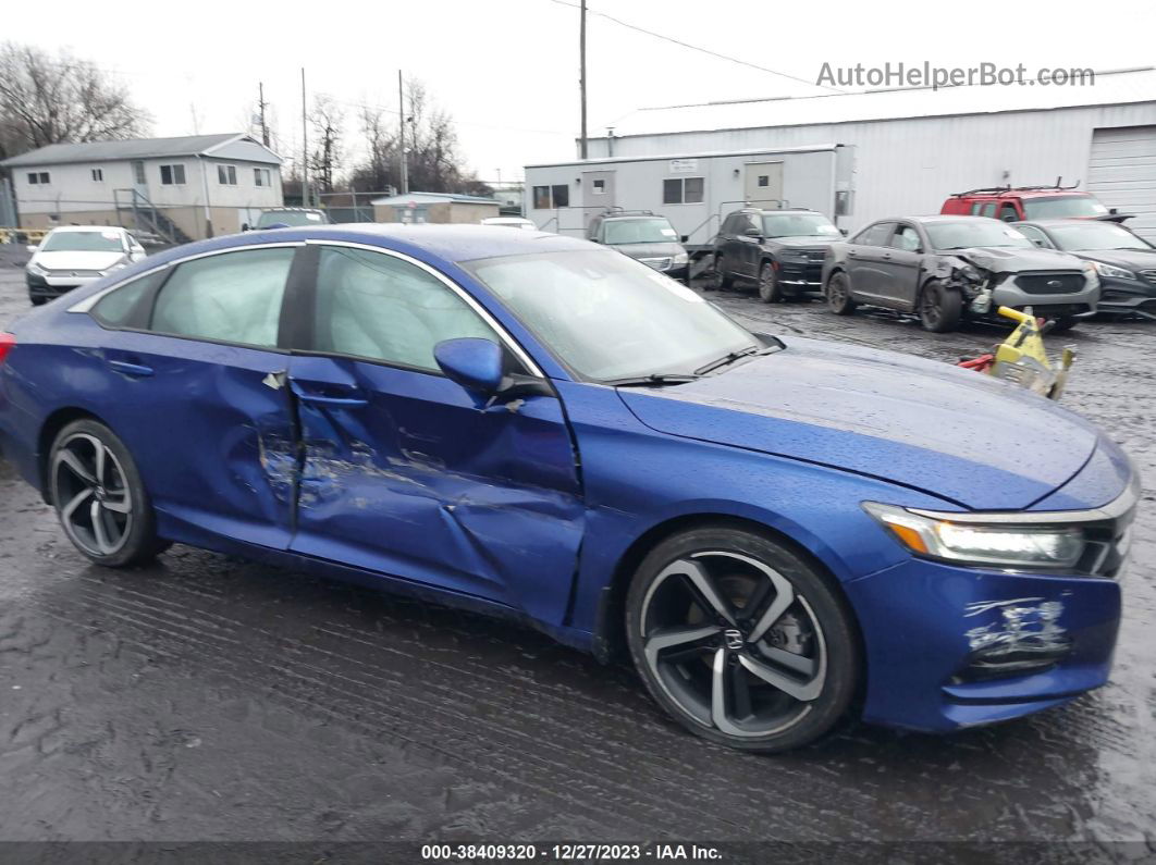 2019 Honda Accord Sport Blue vin: 1HGCV1F32KA019573