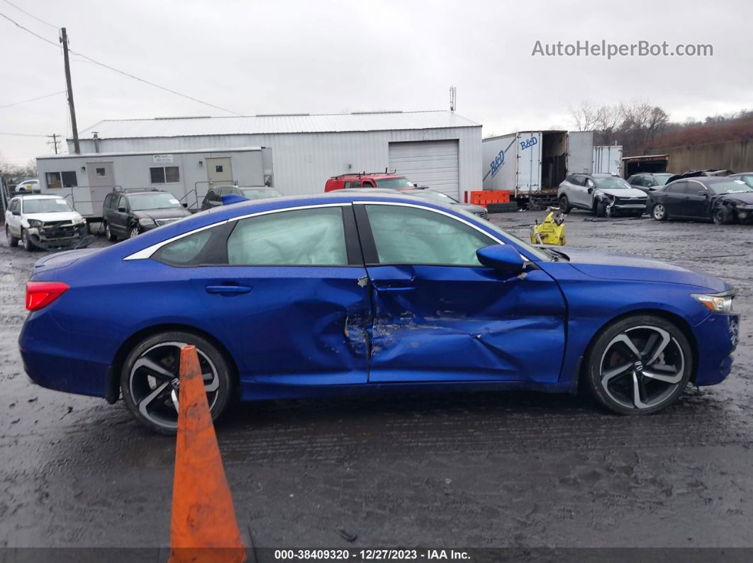 2019 Honda Accord Sport Blue vin: 1HGCV1F32KA019573