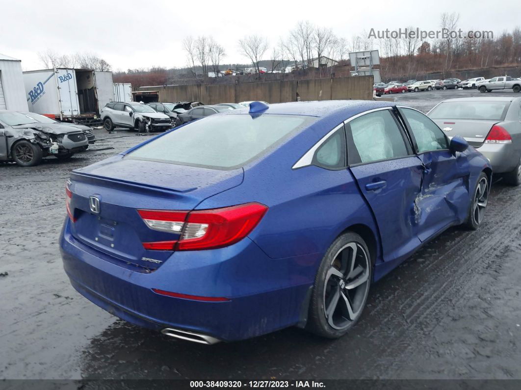 2019 Honda Accord Sport Синий vin: 1HGCV1F32KA019573