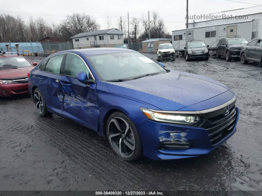 2019 Honda Accord Sport Синий vin: 1HGCV1F32KA019573