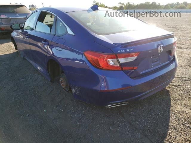 2019 Honda Accord Sport Blue vin: 1HGCV1F32KA019590