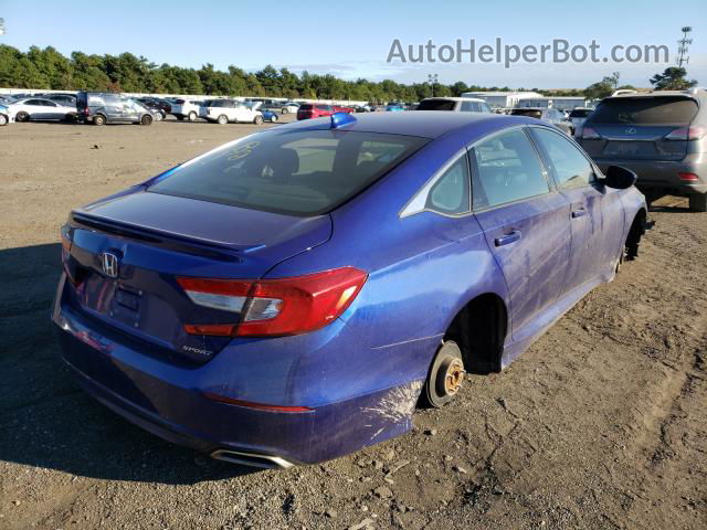 2019 Honda Accord Sport Blue vin: 1HGCV1F32KA019590