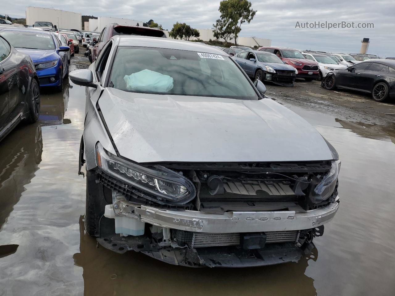 2019 Honda Accord Sport Серебряный vin: 1HGCV1F32KA020948