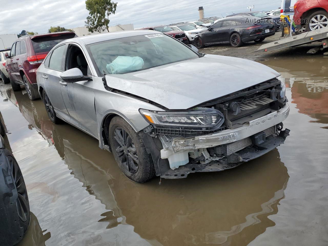 2019 Honda Accord Sport Silver vin: 1HGCV1F32KA020948