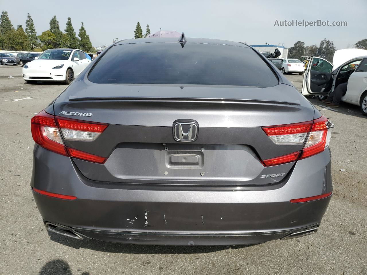 2019 Honda Accord Sport Серый vin: 1HGCV1F32KA034428