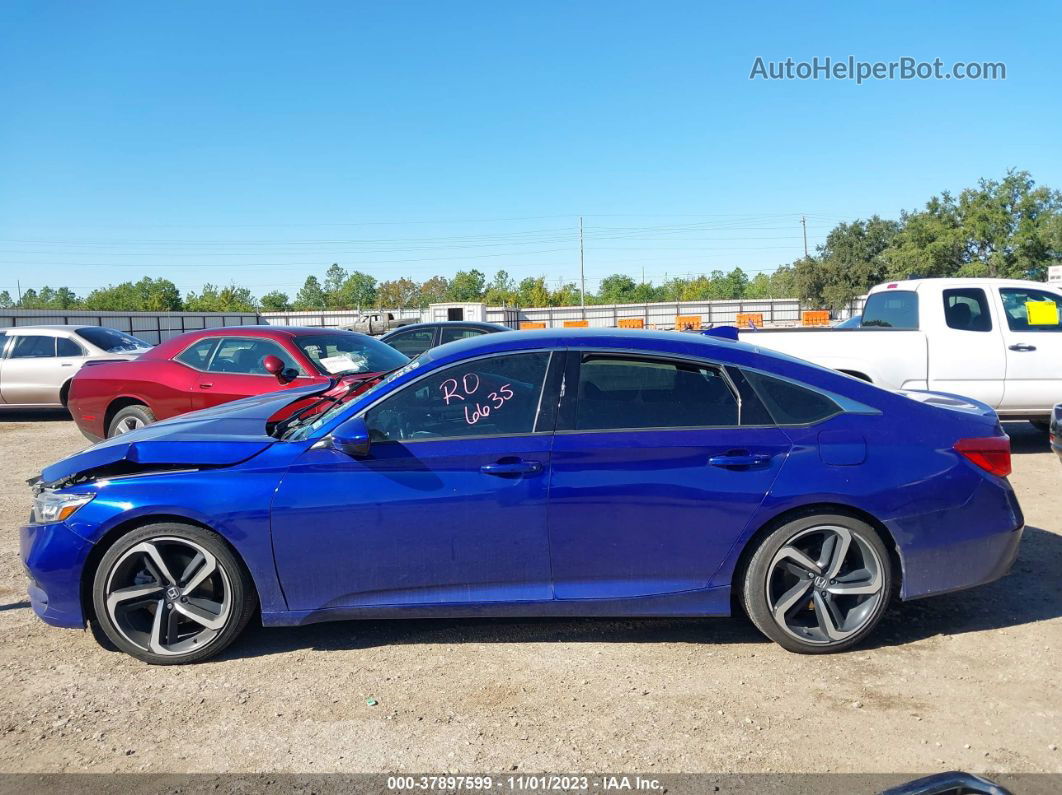 2019 Honda Accord Sedan Sport 1.5t Blue vin: 1HGCV1F32KA043906