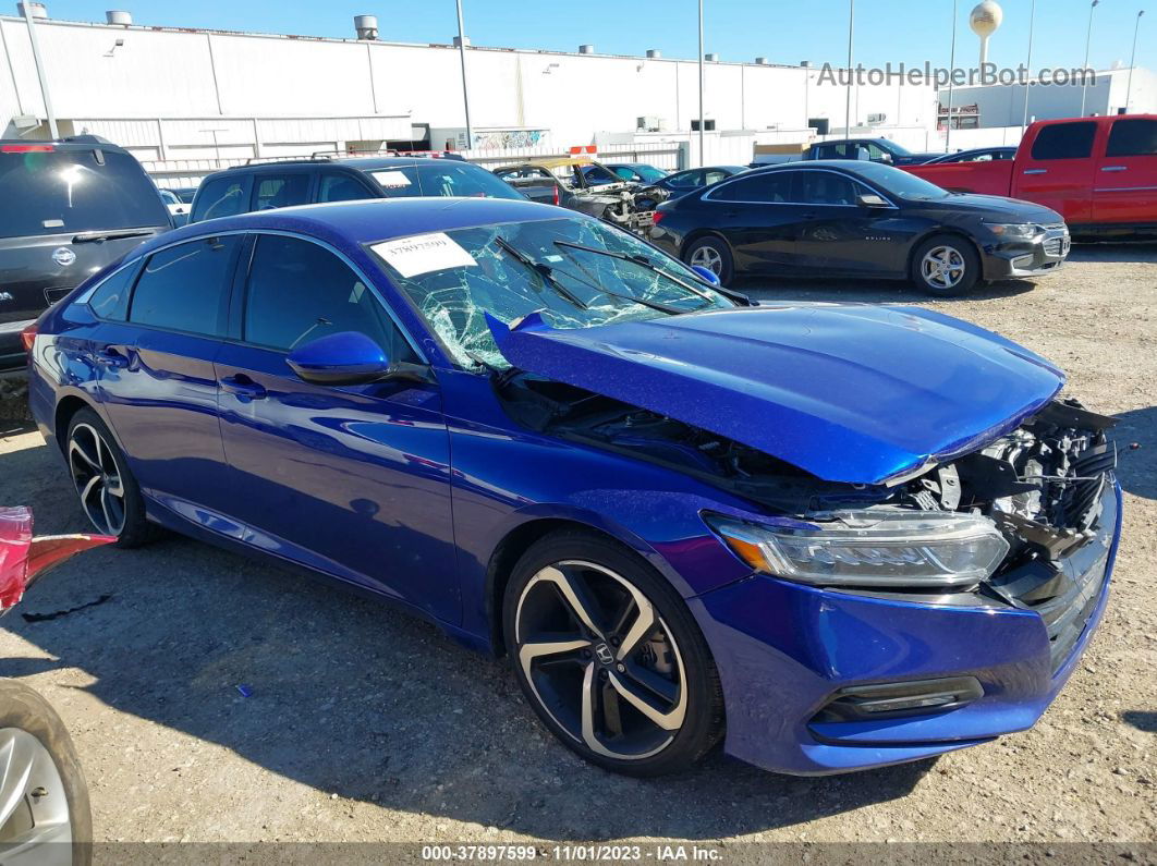 2019 Honda Accord Sedan Sport 1.5t Blue vin: 1HGCV1F32KA043906