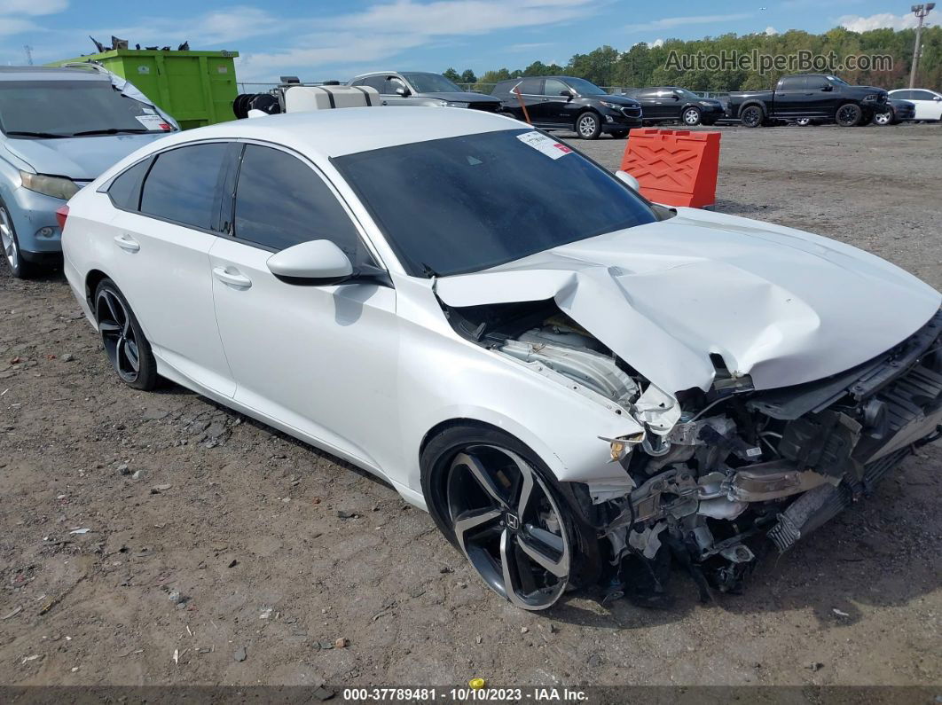 2019 Honda Accord Sport White vin: 1HGCV1F32KA067171