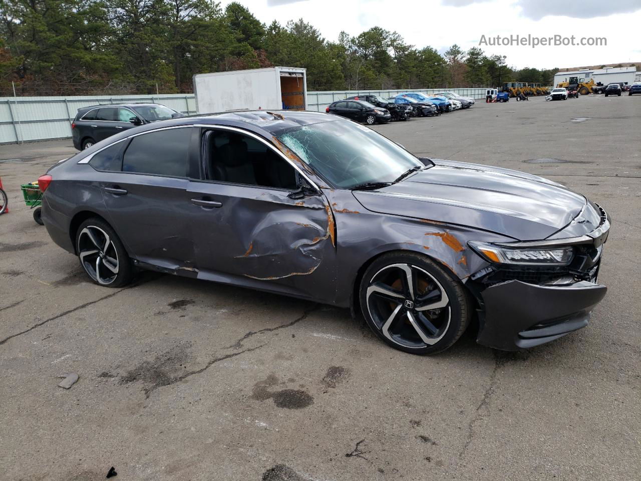 2019 Honda Accord Sport Серый vin: 1HGCV1F32KA069938