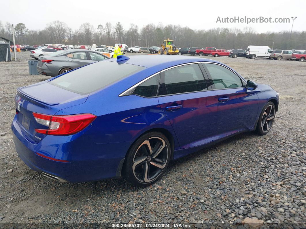 2019 Honda Accord Sport Blue vin: 1HGCV1F32KA076078