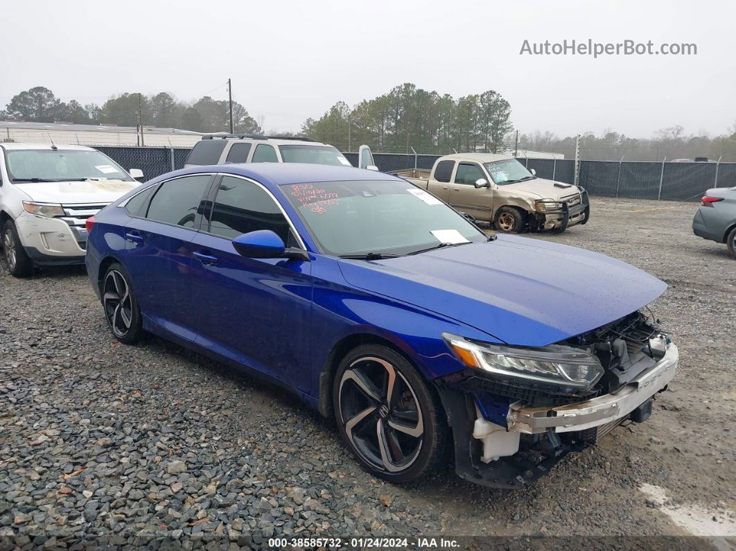 2019 Honda Accord Sport Blue vin: 1HGCV1F32KA076078