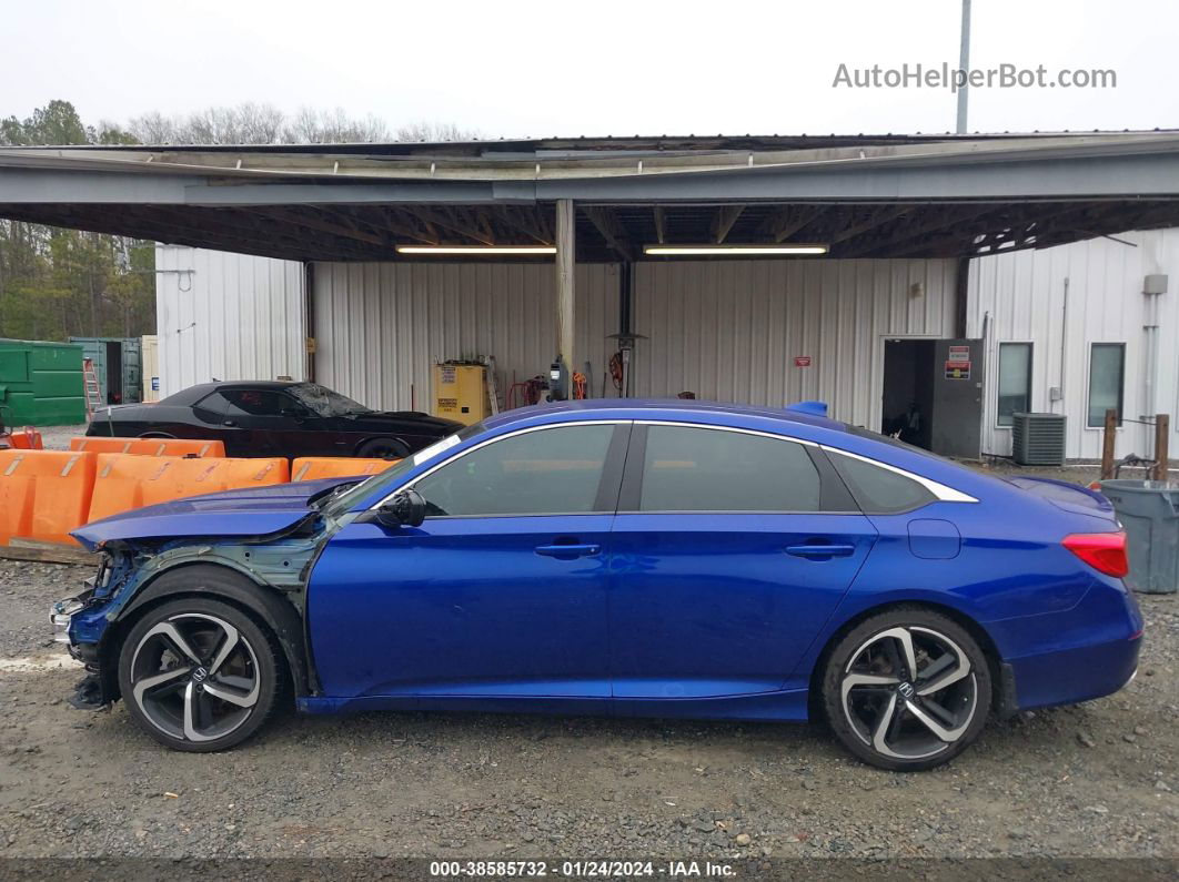 2019 Honda Accord Sport Blue vin: 1HGCV1F32KA076078