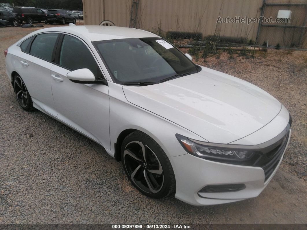 2019 Honda Accord Sport White vin: 1HGCV1F32KA107037