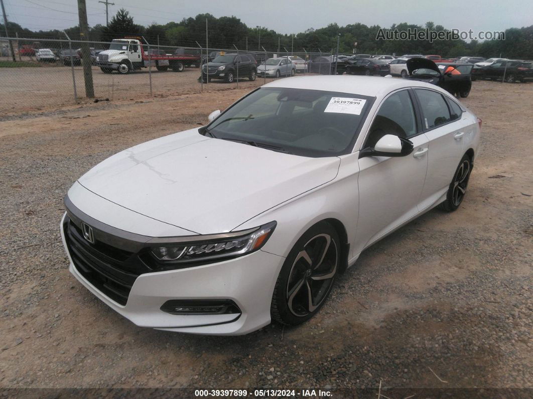 2019 Honda Accord Sport White vin: 1HGCV1F32KA107037