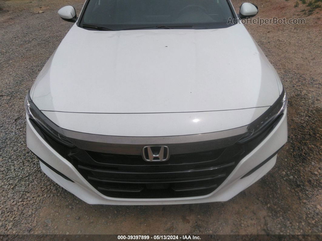 2019 Honda Accord Sport White vin: 1HGCV1F32KA107037