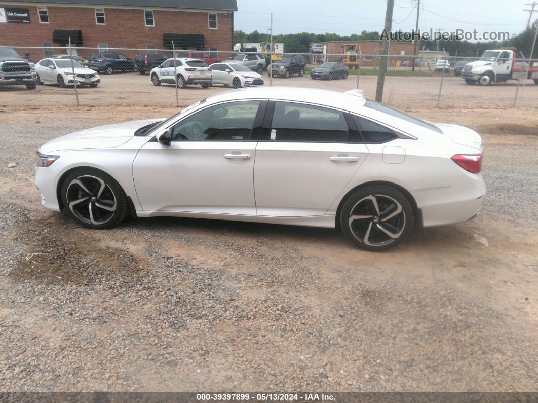 2019 Honda Accord Sport White vin: 1HGCV1F32KA107037