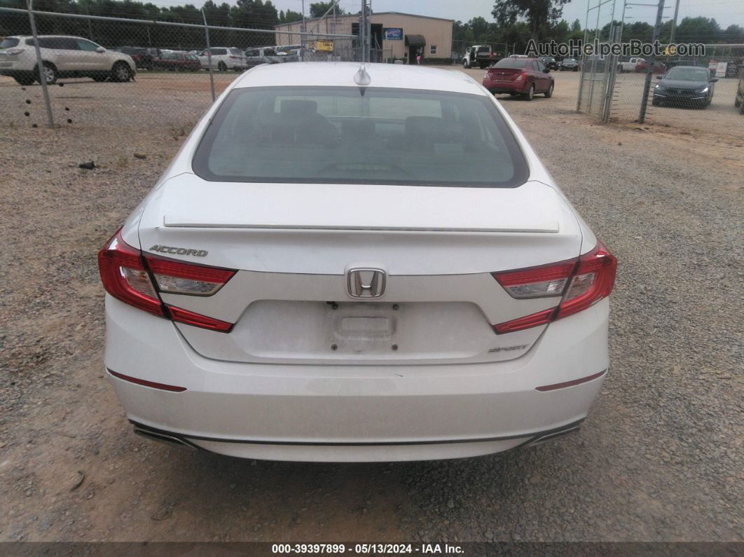 2019 Honda Accord Sport White vin: 1HGCV1F32KA107037