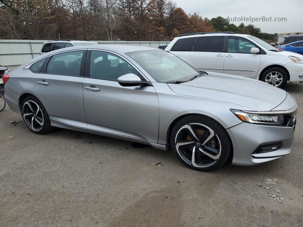 2019 Honda Accord Sport Silver vin: 1HGCV1F32KA147585