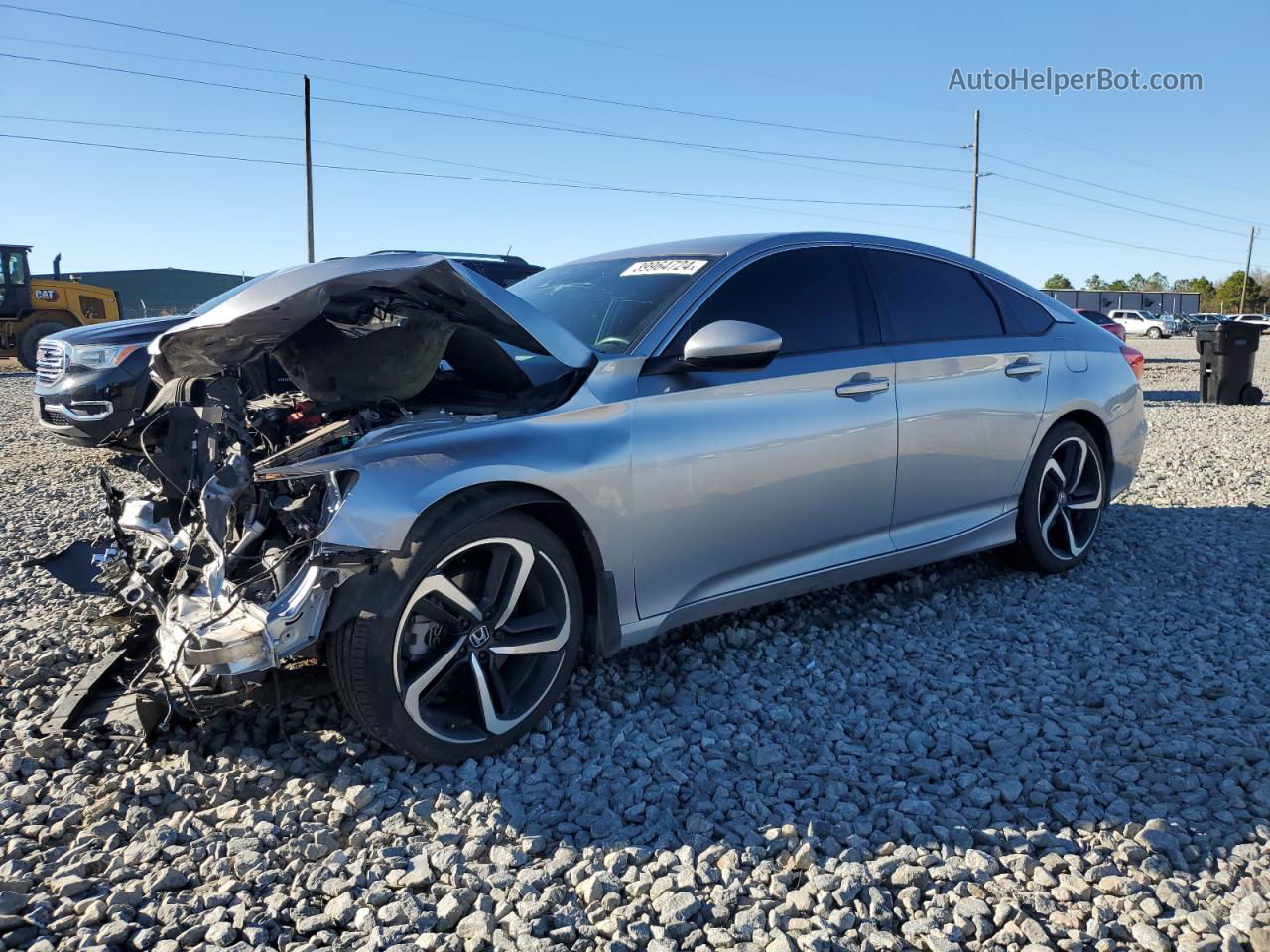 2019 Honda Accord Sport Серебряный vin: 1HGCV1F32KA151619