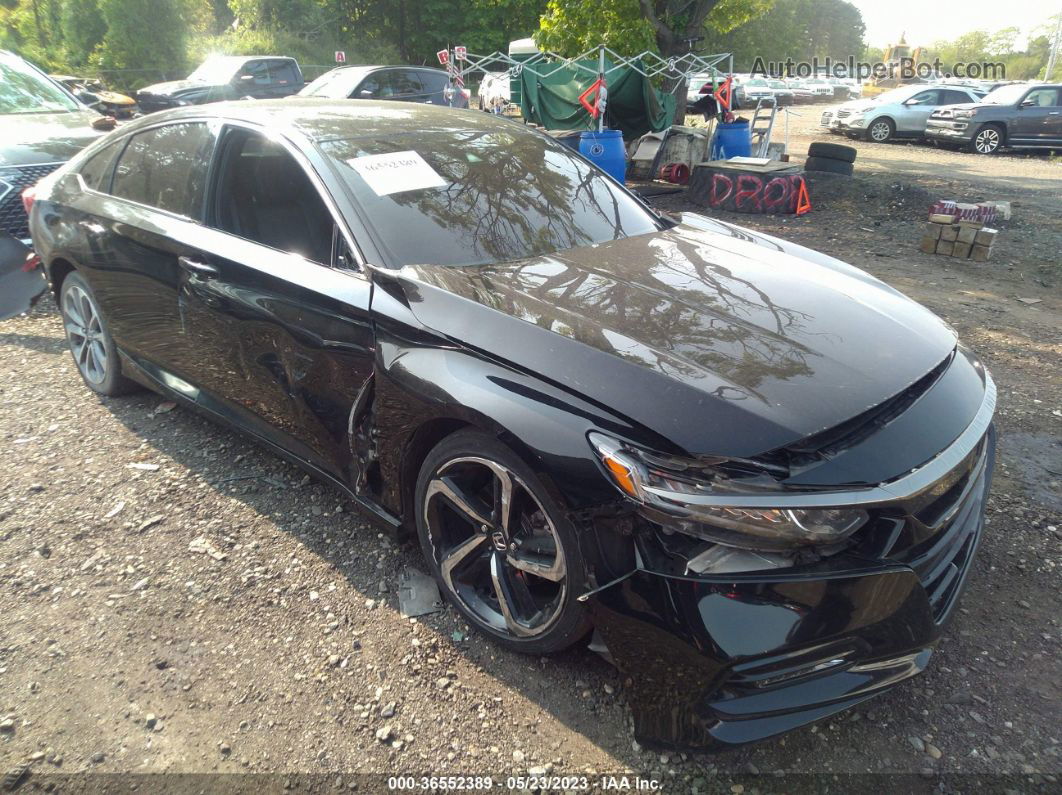 2019 Honda Accord Sedan Sport 1.5t Black vin: 1HGCV1F32KA170820