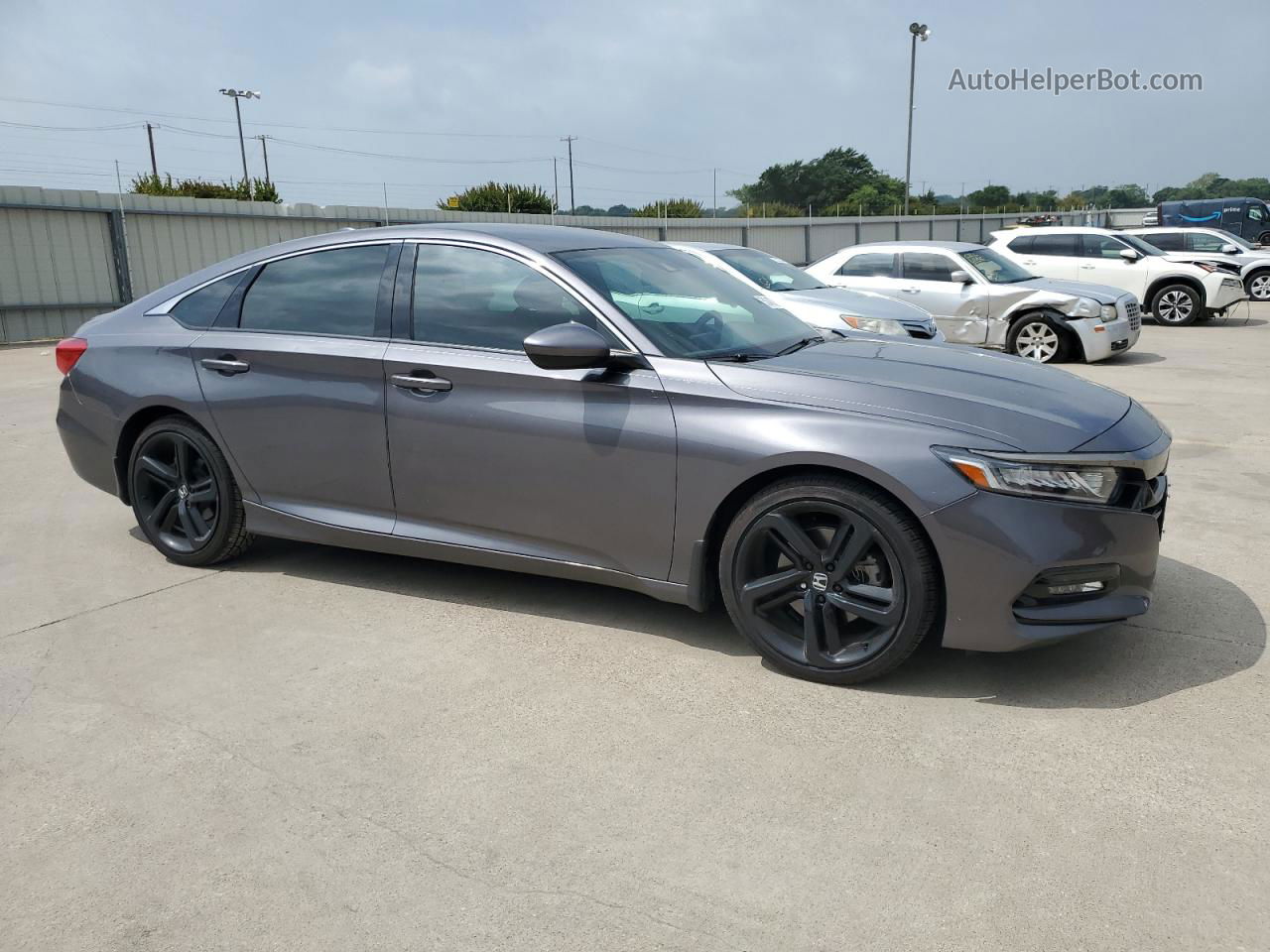 2019 Honda Accord Sport Серый vin: 1HGCV1F32KA174186