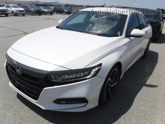 2020 Honda Accord Sedan Sport White vin: 1HGCV1F32LA031577