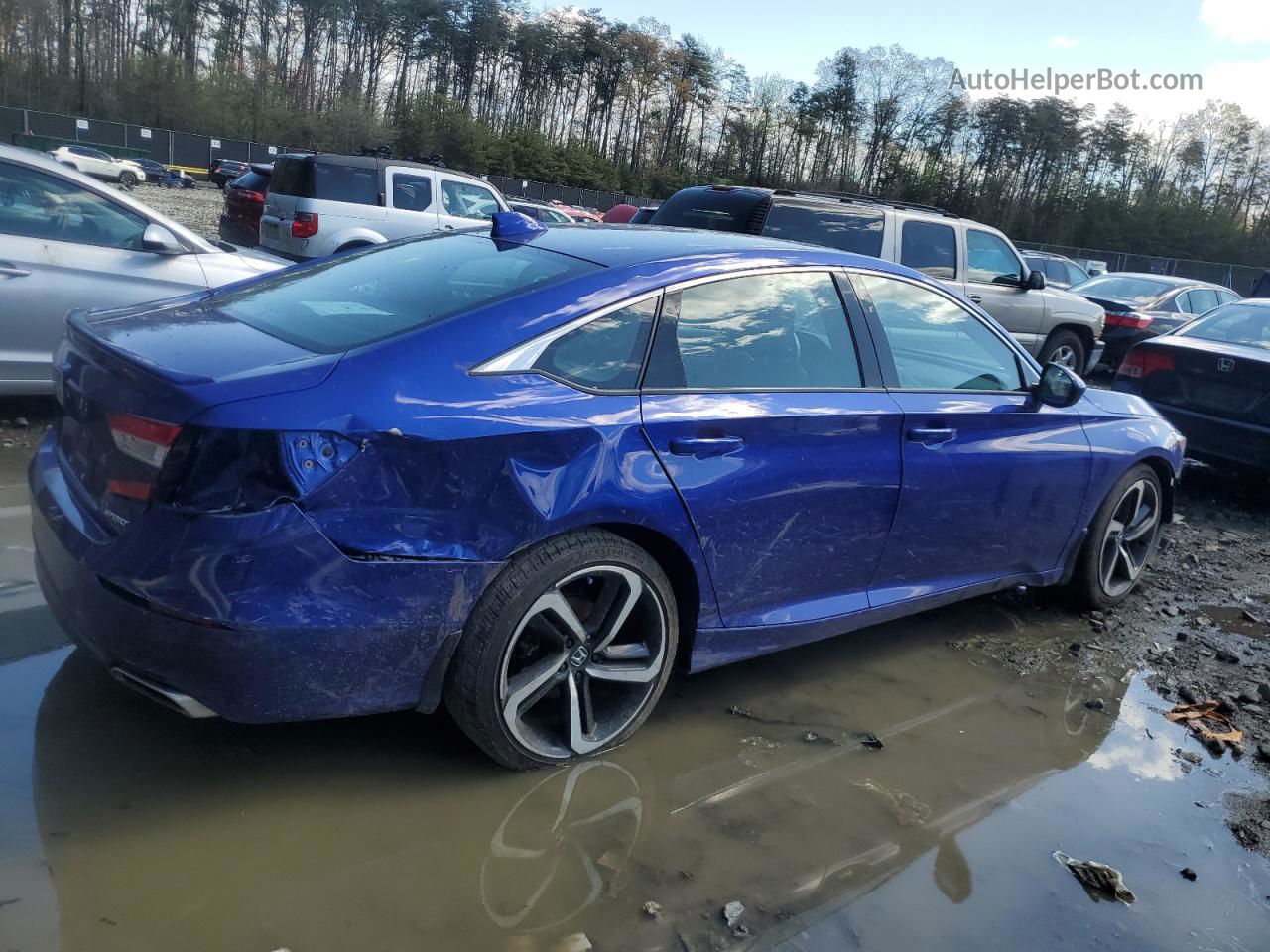 2020 Honda Accord Sport Blue vin: 1HGCV1F32LA145532