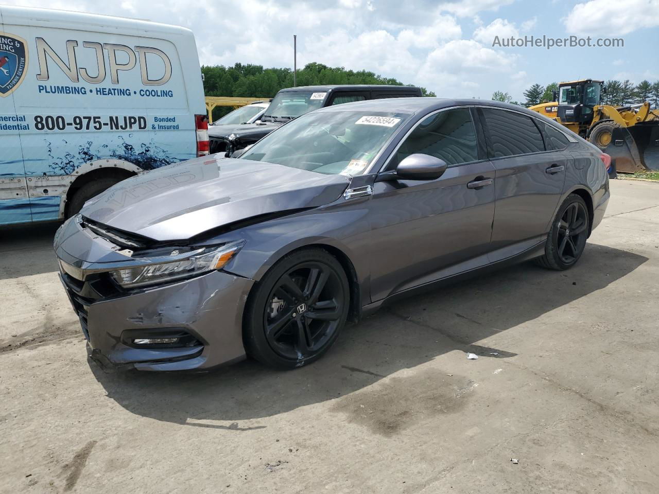 2018 Honda Accord Sport Gray vin: 1HGCV1F33JA012954