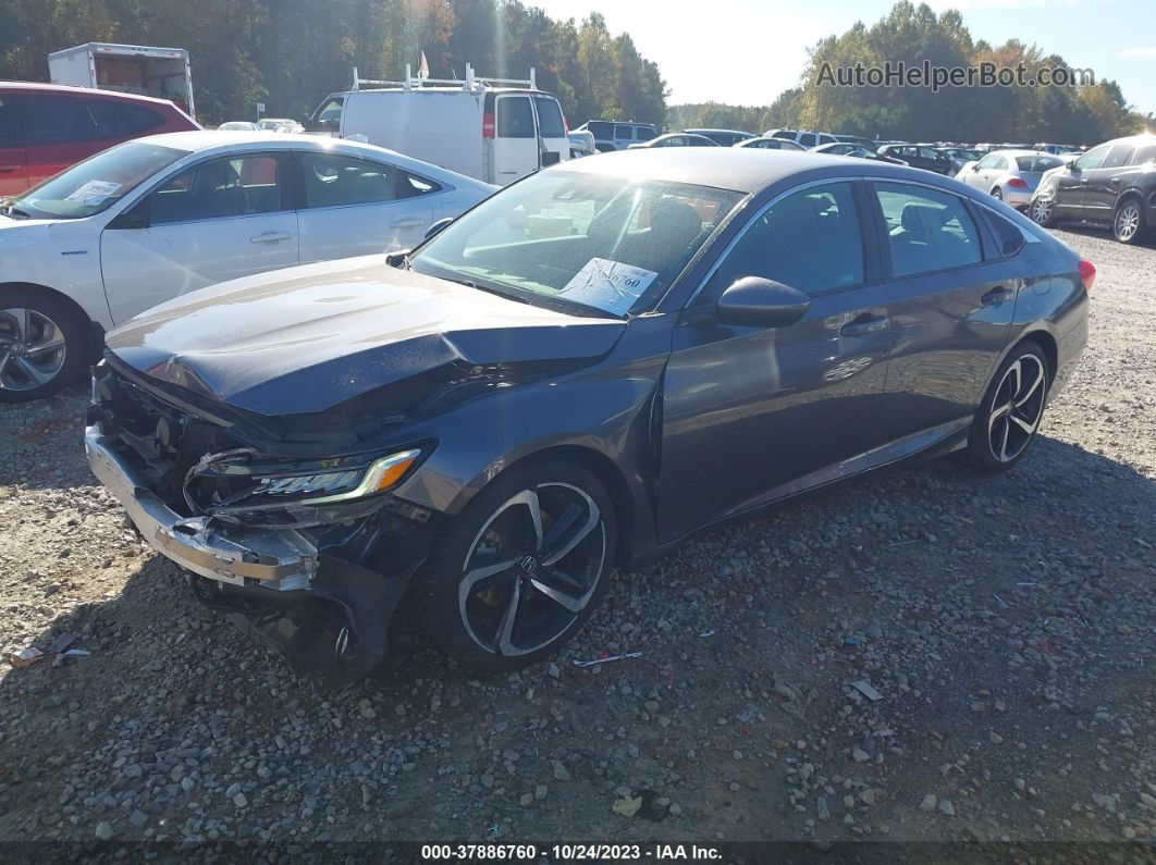 2018 Honda Accord Sport Gray vin: 1HGCV1F33JA052967