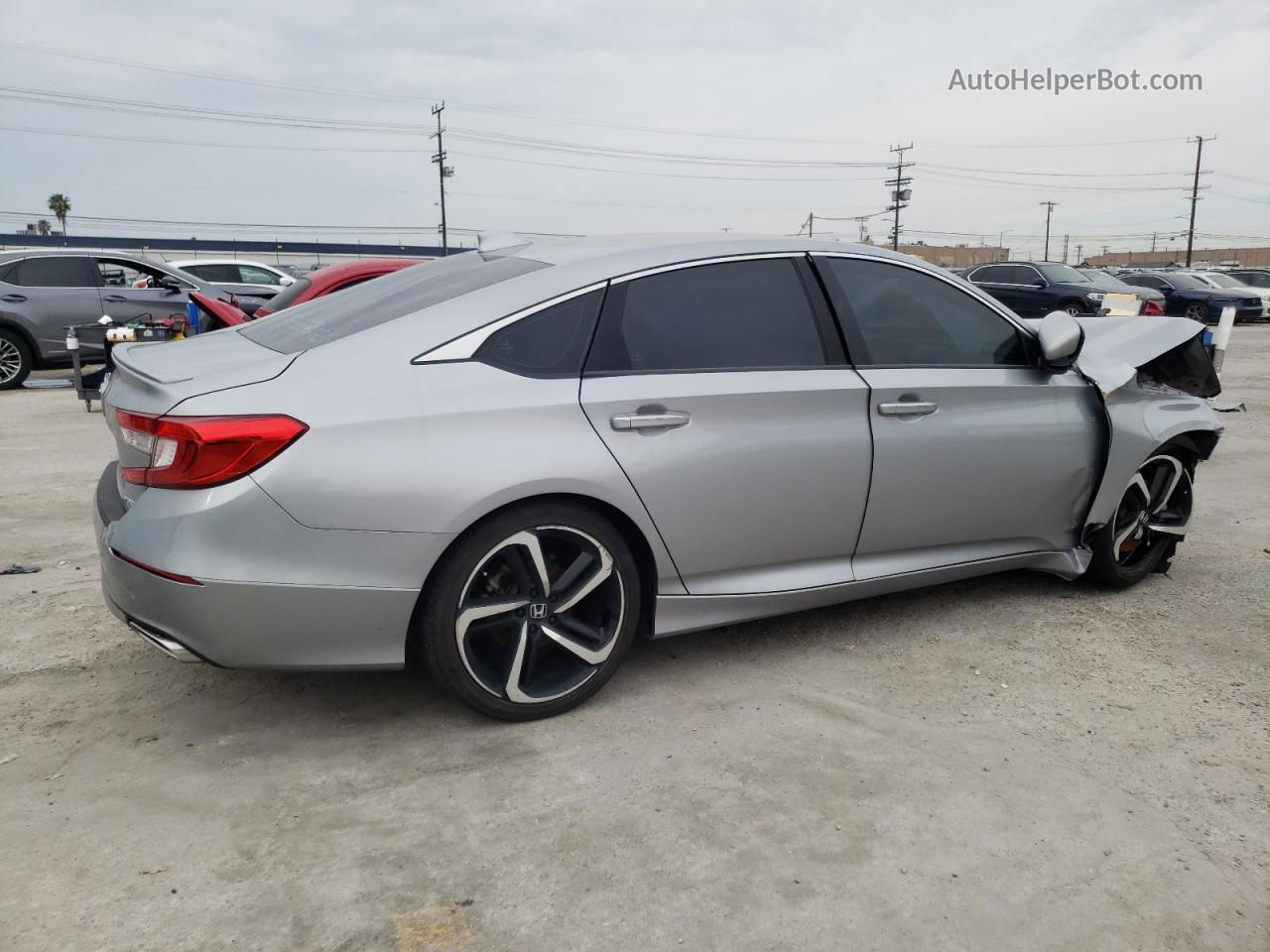 2018 Honda Accord Sport Серебряный vin: 1HGCV1F33JA078954