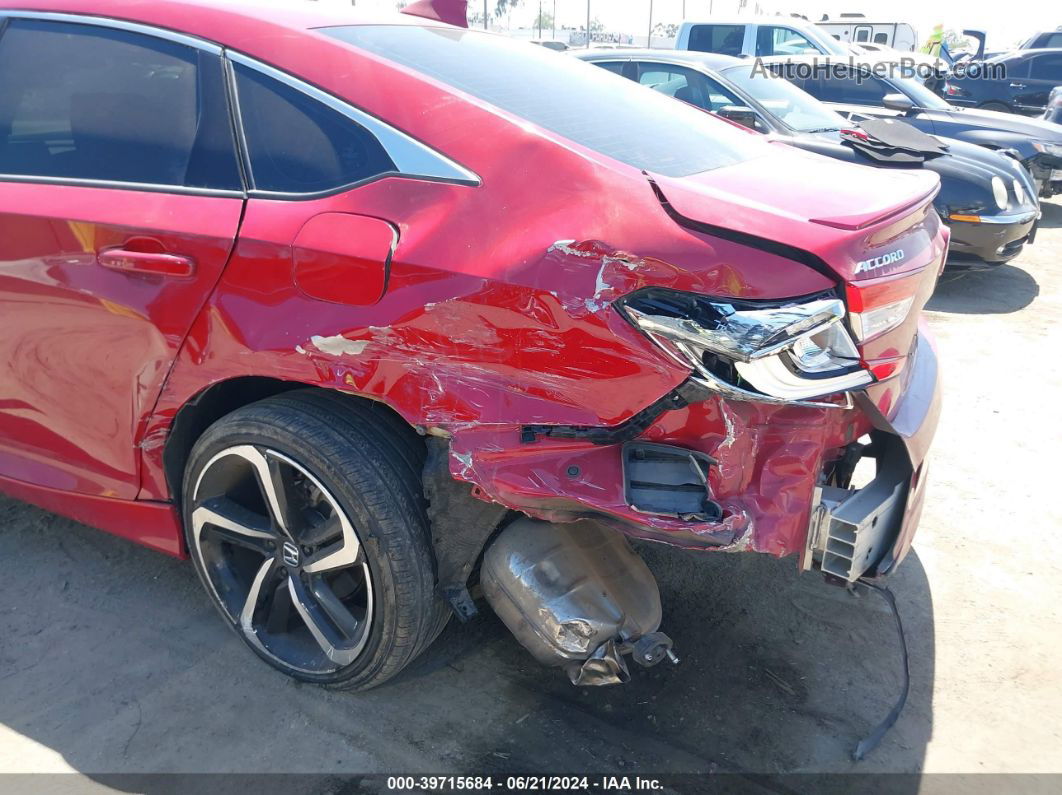 2018 Honda Accord Sport Red vin: 1HGCV1F33JA160490