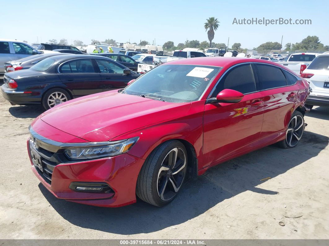 2018 Honda Accord Sport Red vin: 1HGCV1F33JA160490