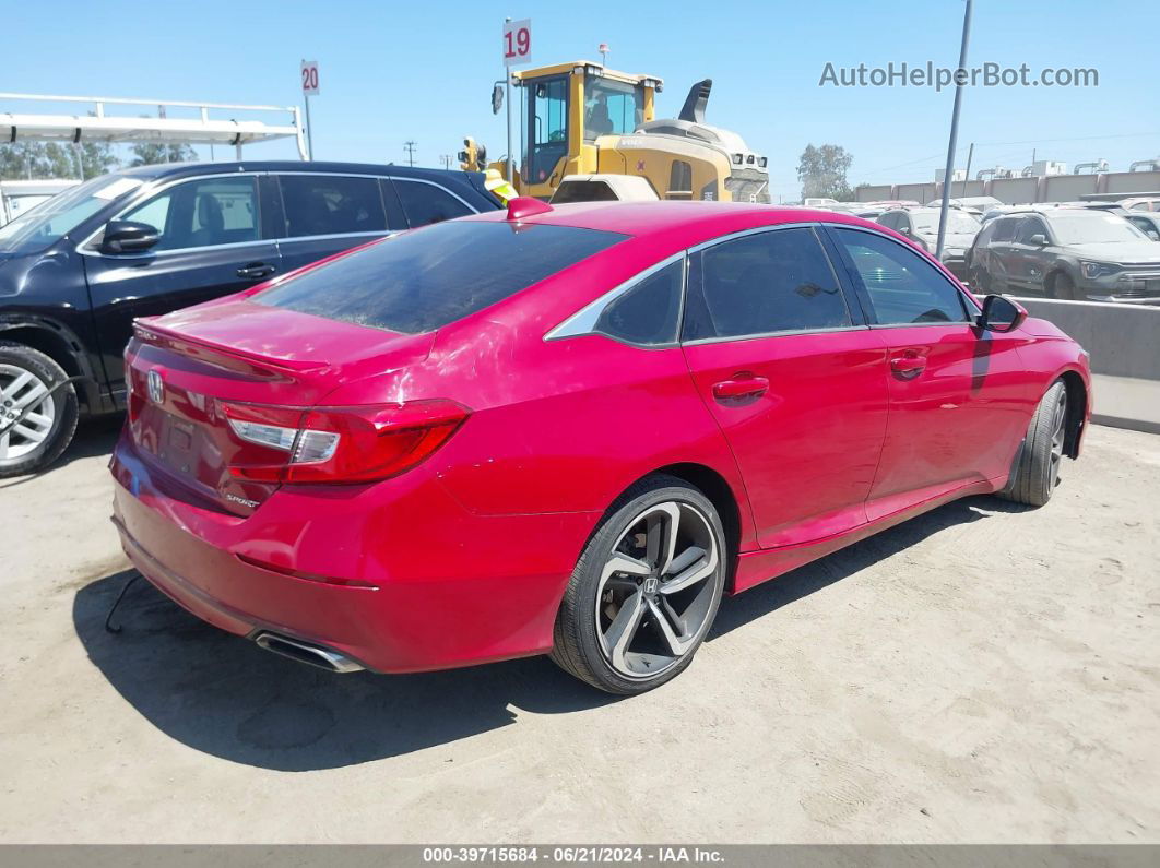 2018 Honda Accord Sport Red vin: 1HGCV1F33JA160490