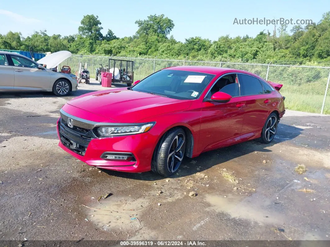 2018 Honda Accord Sport Красный vin: 1HGCV1F33JA222843