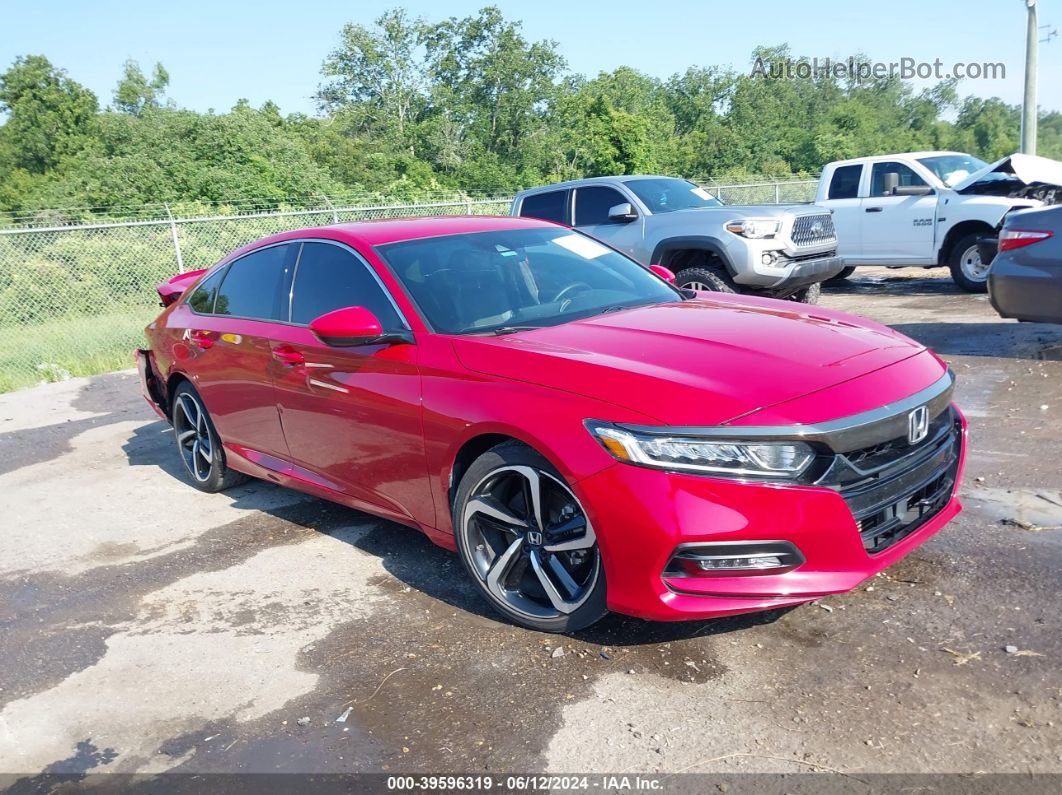 2018 Honda Accord Sport Красный vin: 1HGCV1F33JA222843